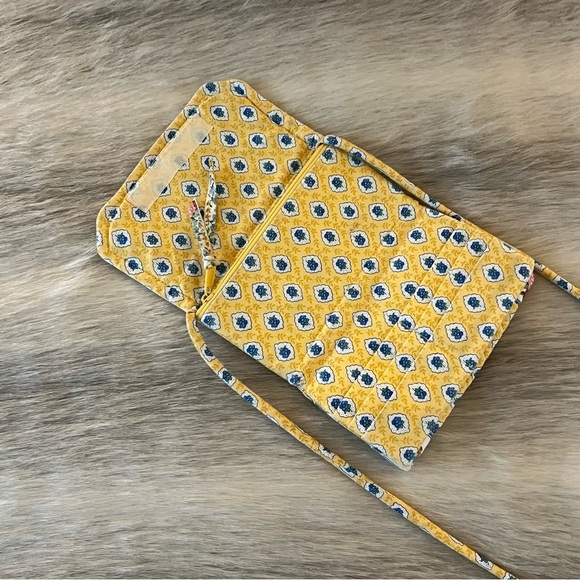 Vintage VERA BRADLEY Elizabeth 1997 Wallet On A String Long Yellow Pink Floral - Picture 4 of 17